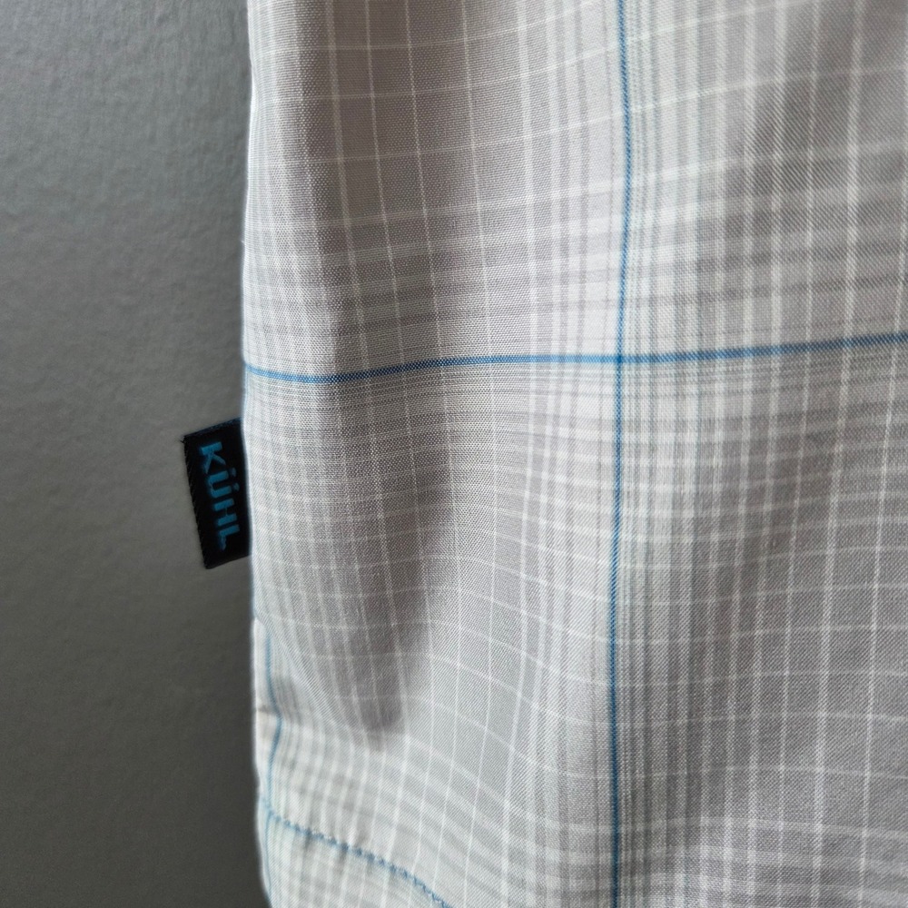 KUHL Eluxur‎ Mens XL Plaid Short Sleeve Button Up Shirt Lightweight Outdoor - Picture 7 of 11